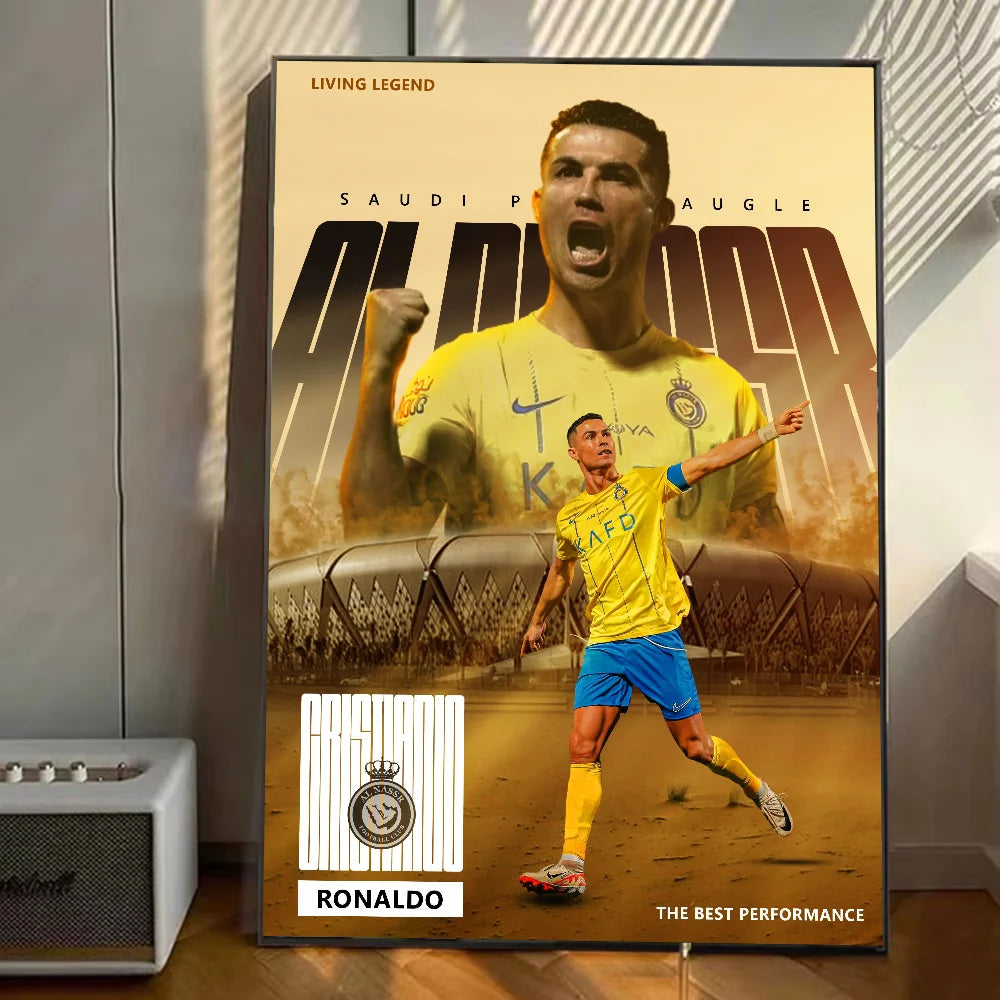 Portugal Football Star CR7 Poster Stickers Art Wall