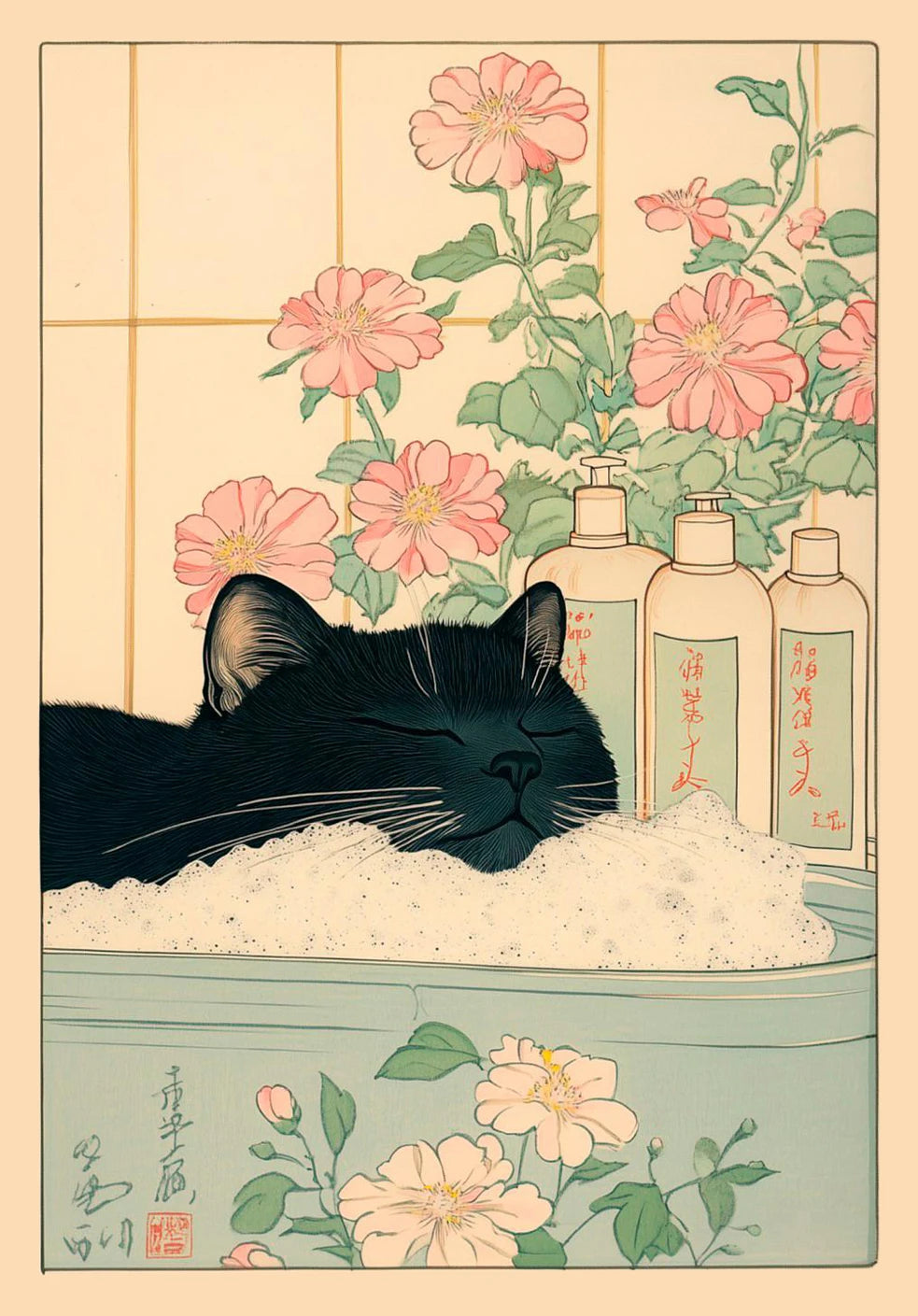 Japanese Cat Aesthetic Home Decor