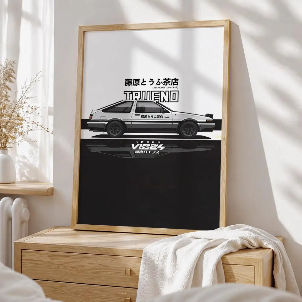 Retro AE86 Racing Posters