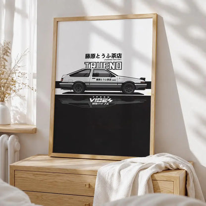 Retro AE86 Racing Posters