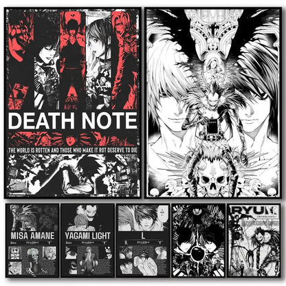 Death Note Posters - Dark Anime Wall Art