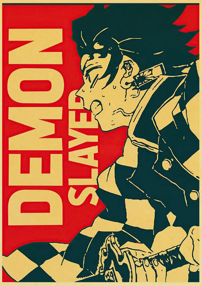 Demon Slayer Retro Posters