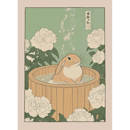 Animals Art Poster in Bathtub Bathroom Decoration