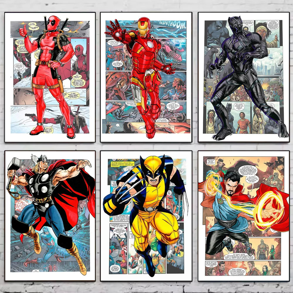 Marvel Avengers Poster Stickers Art Wall