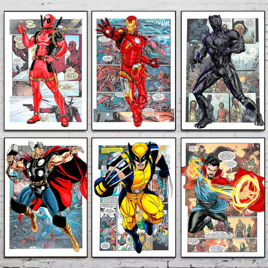 Marvel Avengers Poster Stickers Art Wall