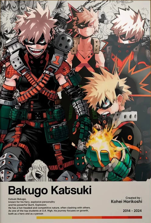 My Hero Academia Anime Retro Posters Room Decor