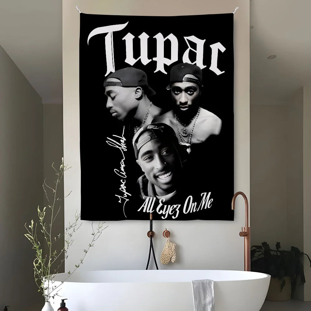 Tupac Wall Tapestry 2Pac Rap Icon