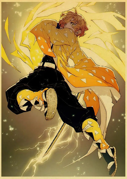 Demon Slayer Retro Posters