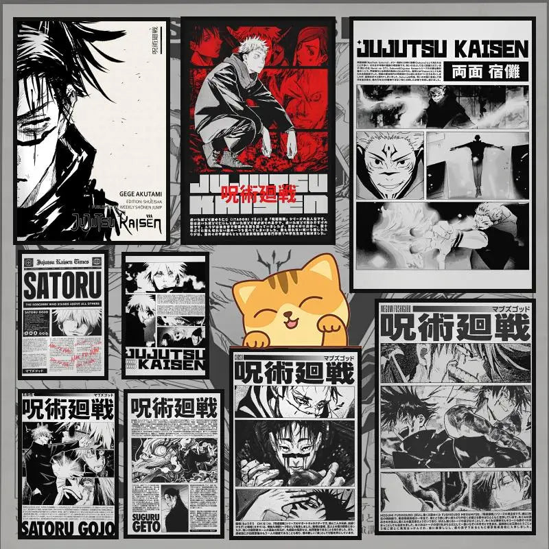 Jujutsu Kaisen Posters V2 - JJK Anime Wall Art