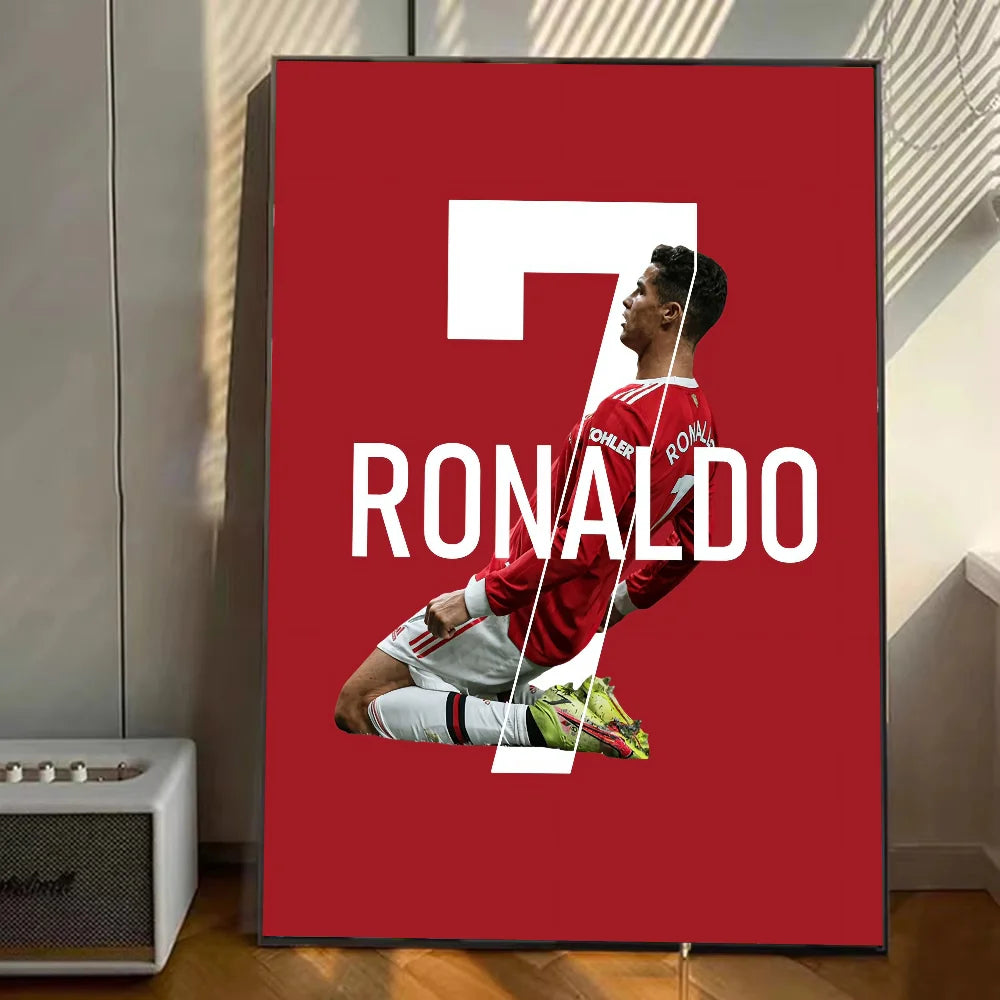 Portugal Football Star CR7 Poster Stickers Art Wall