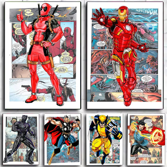 Marvel Avengers Poster Stickers Art Wall