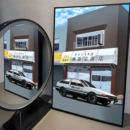 80s Initial D AE86 Posters