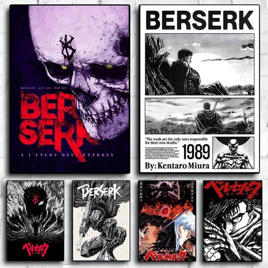 Anime Berserk Poster Japanese Manga Wall Art