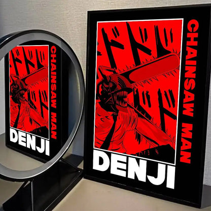 Chainsaw Man Poster Vintage Anime Wall Art v3