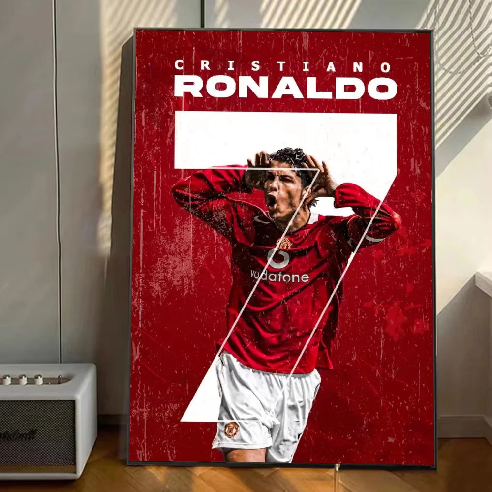 Portugal Football Star CR7 Poster Stickers Art Wall