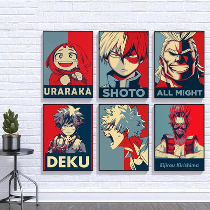 My Hero Academia Anime Retro Posters Room Decor