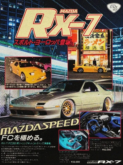 OG Japanese Cars JDM Racing Magazine Cover Posters