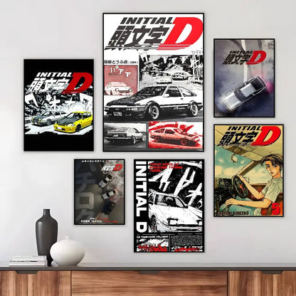 Initial D AE86 Canvas Posters