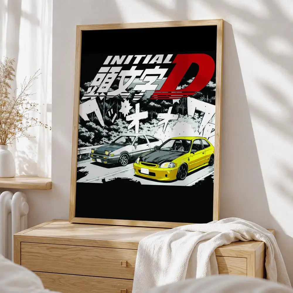 Retro AE86 Racing Posters