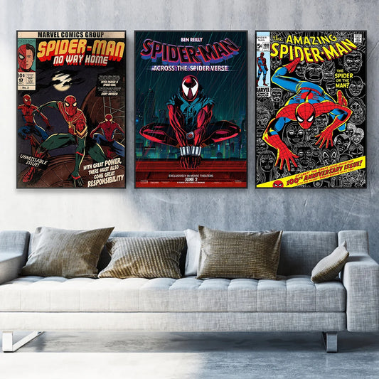 Spider-Man Canvas Wall Art | Modern Superhero Home Décor