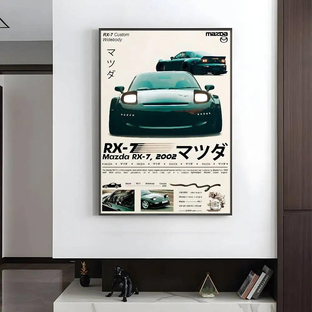 Vintage Japanese Racing Magazine Posters