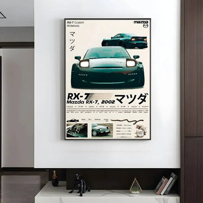 Vintage Japanese Racing Magazine Posters