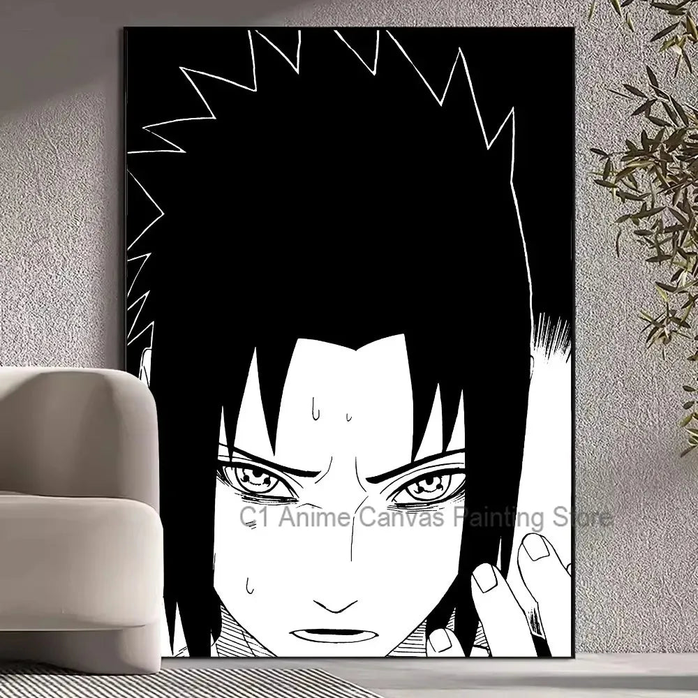Black and White Naruto Canvas Posters