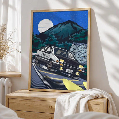 Retro AE86 Racing Posters