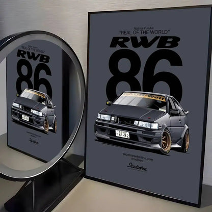 80s Initial D AE86 Posters