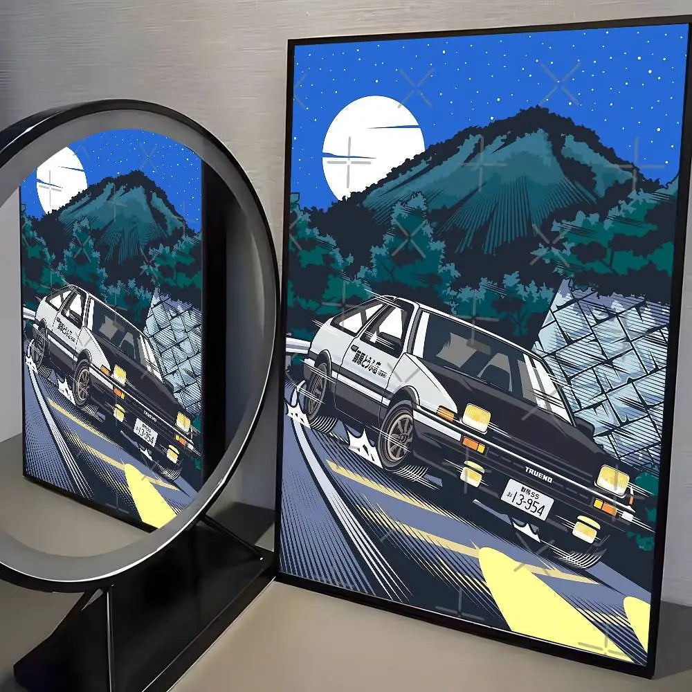 80s Initial D AE86 Posters