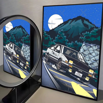 80s Initial D AE86 Posters