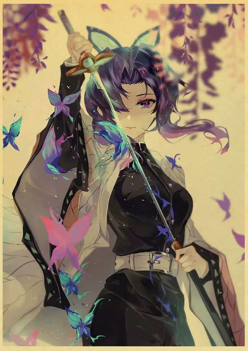 Demon Slayer Retro Posters