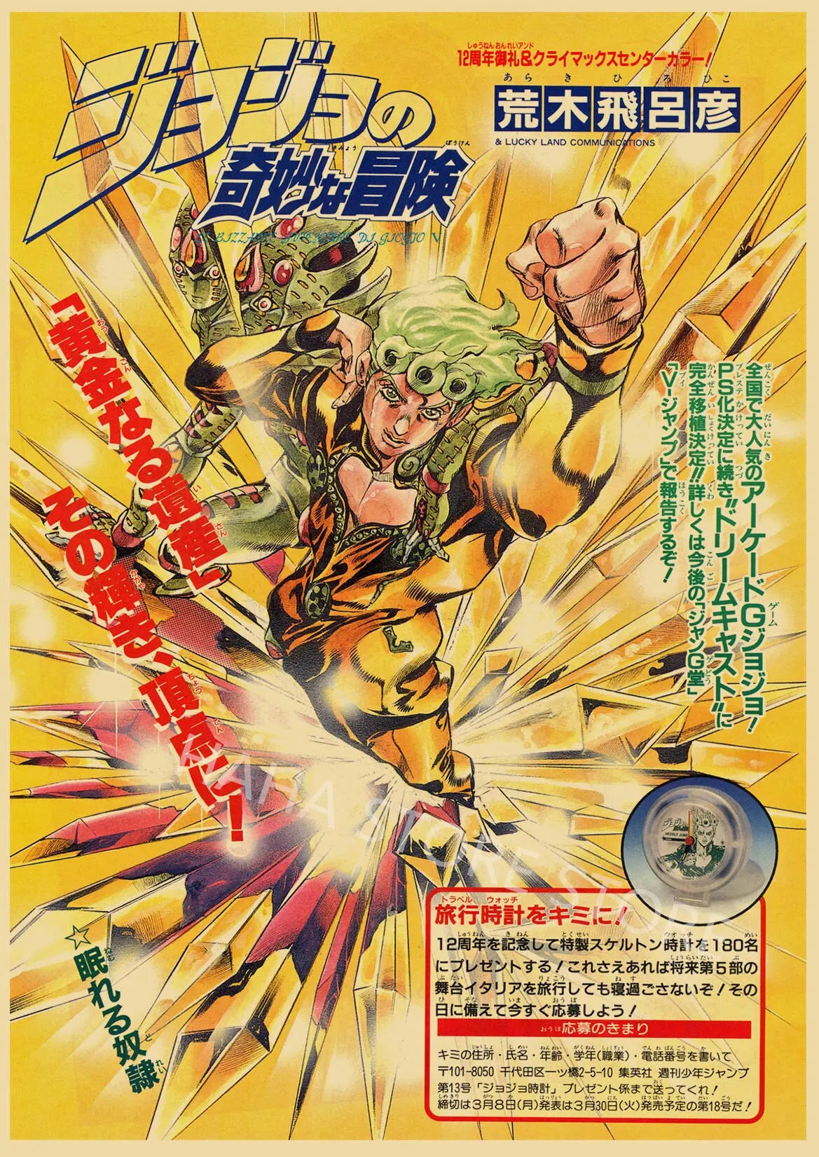 JoJos Bizarre Adventure Retro Anime Poster