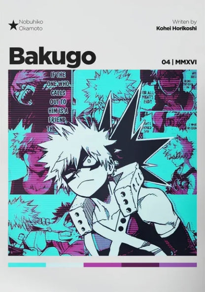 My Hero Academia Anime Retro Posters Room Decor