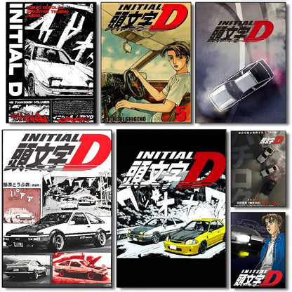 Initial D AE86 Canvas Posters