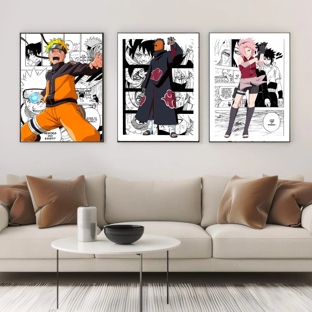 Japanese Naruto Anime Poster Stickers Art Wall