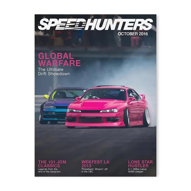 80S Retro Japanese Cars GTR JDM Racing Magazine Cover Posters
