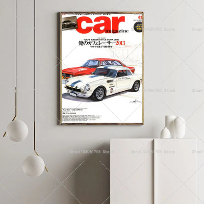 Japan Auto Magazine Cover Posters