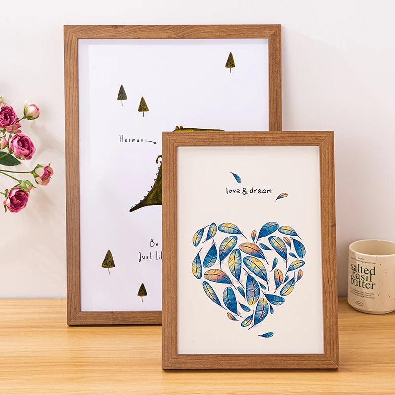 Vintage Wooden Wall Frame for Home, Kitchen, or Café Decor