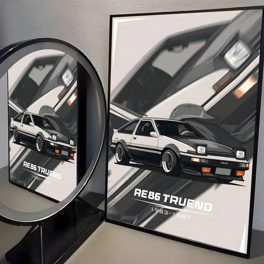 Initial D AE86 Canvas Posters