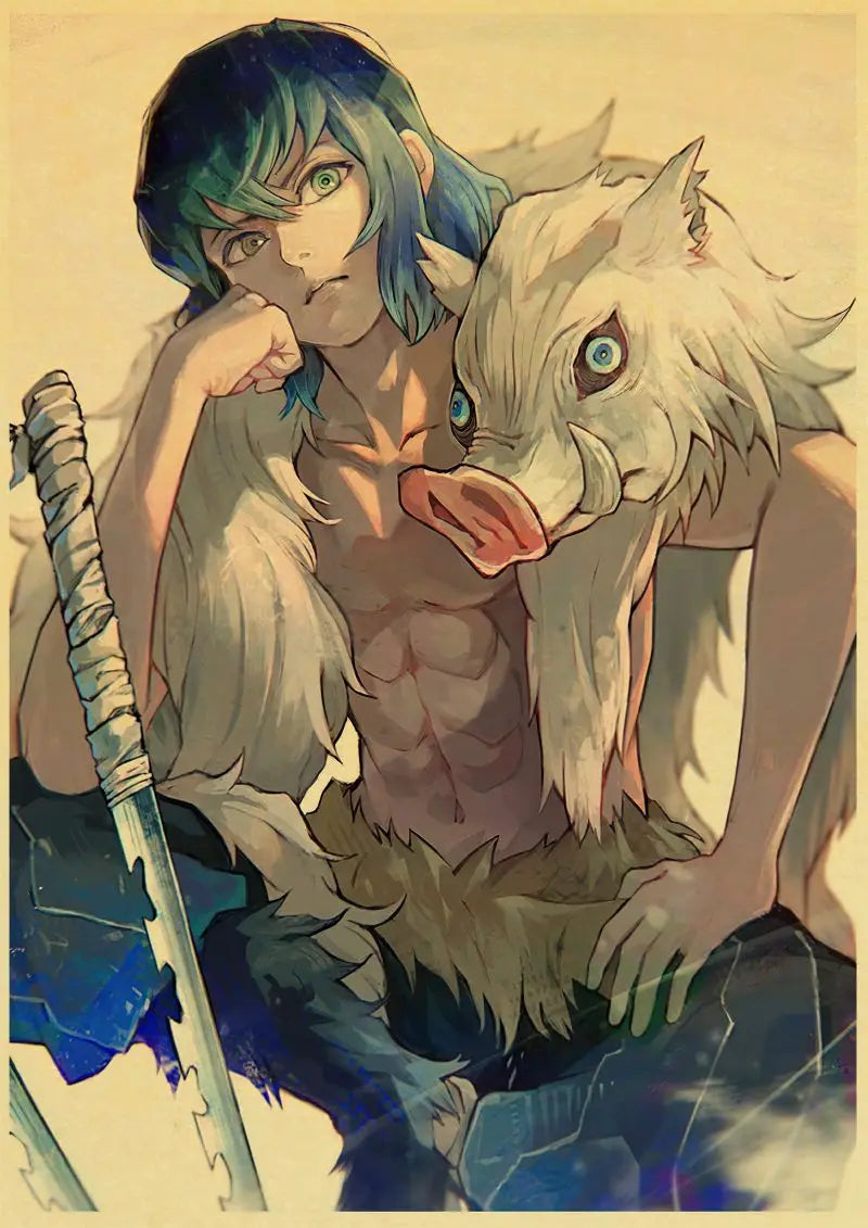 Demon Slayer Retro Posters