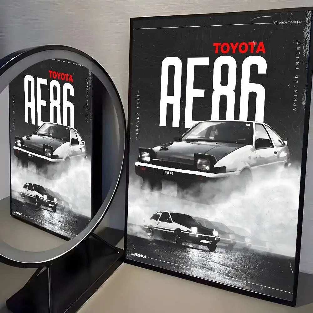 Initial D AE86 Canvas Posters