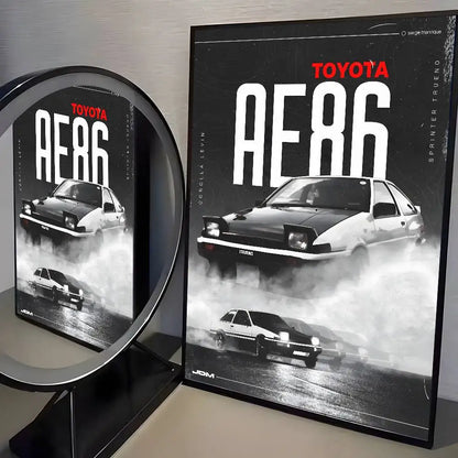 Initial D AE86 Canvas Posters