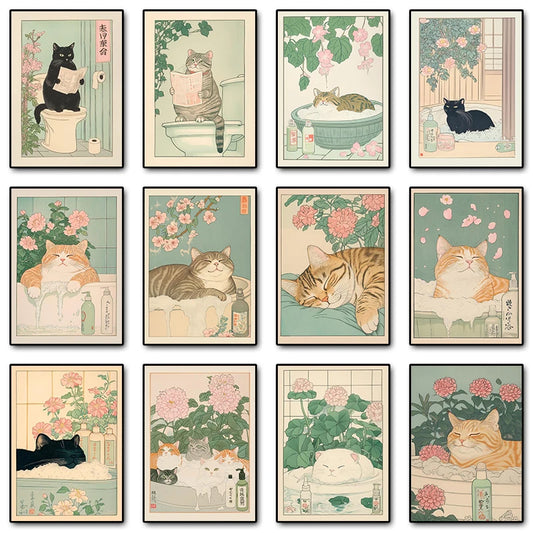 Japanese Cat Aesthetic Home Decor