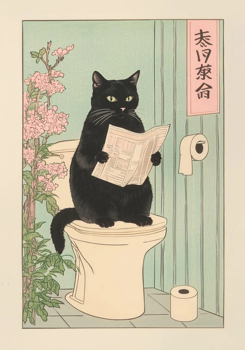 Japanese Cat Aesthetic Home Decor