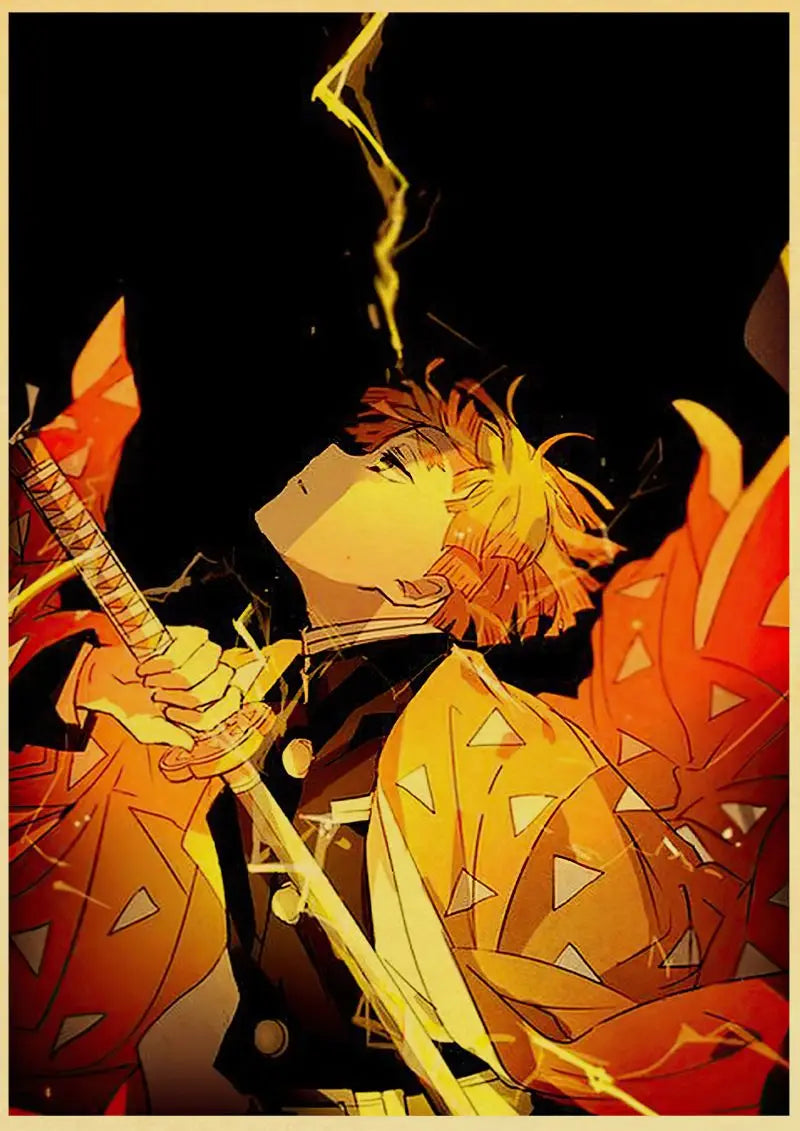 Demon Slayer Retro Posters