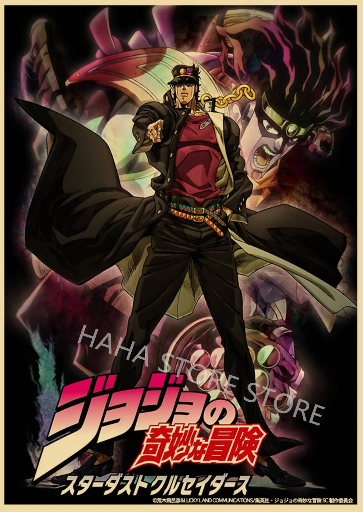 JoJos Bizarre Adventure Retro Anime Poster