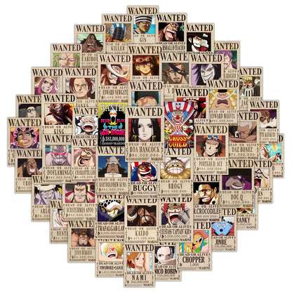 One Piece Wanted Posters 56PCS