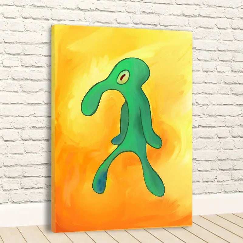 Squidward Art Posters