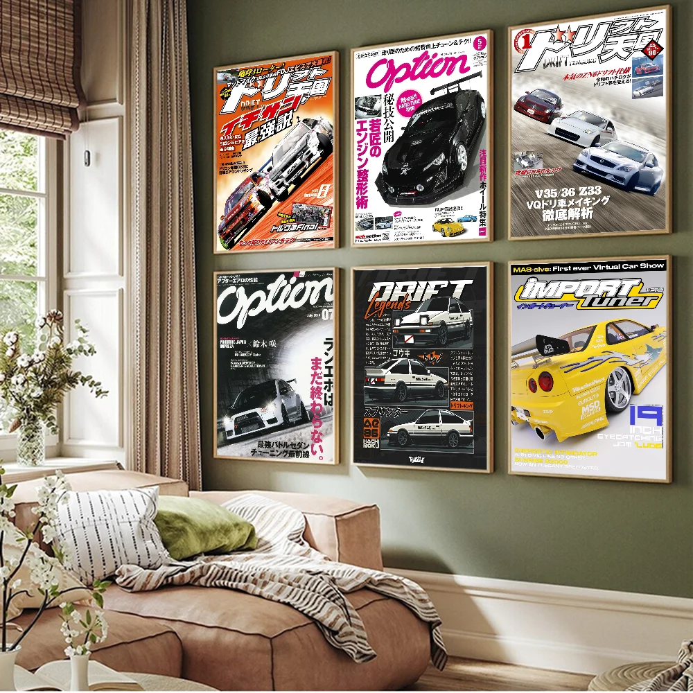 JDM Vintage Racing Poster Stickers | Threadline
